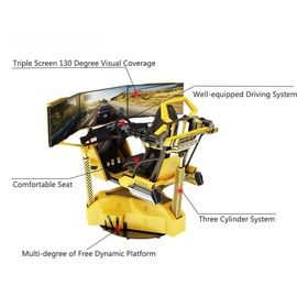 3 Screen VR Race Car Simulator 2.6*1.7*1.9m Electric 3D Motion Platform