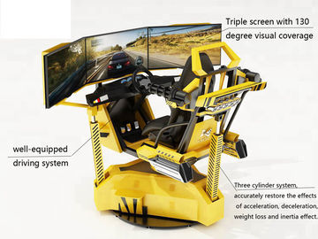 3 Screen VR Race Car Simulator 2.6*1.7*1.9m Electric 3D Motion Platform