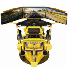 3 Screen VR Race Car Simulator 2.6*1.7*1.9m Electric 3D Motion Platform