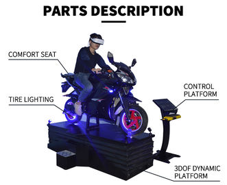 1000W Virtual Reality Motorcycle Simulator 3 DOF Electric Dynamic Platform