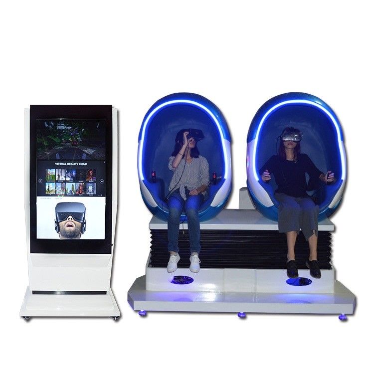 360 Degree 9D Egg VR Cinema Game Machine 2 Seats 22 Inch Screen 4.2m² Occupied Area